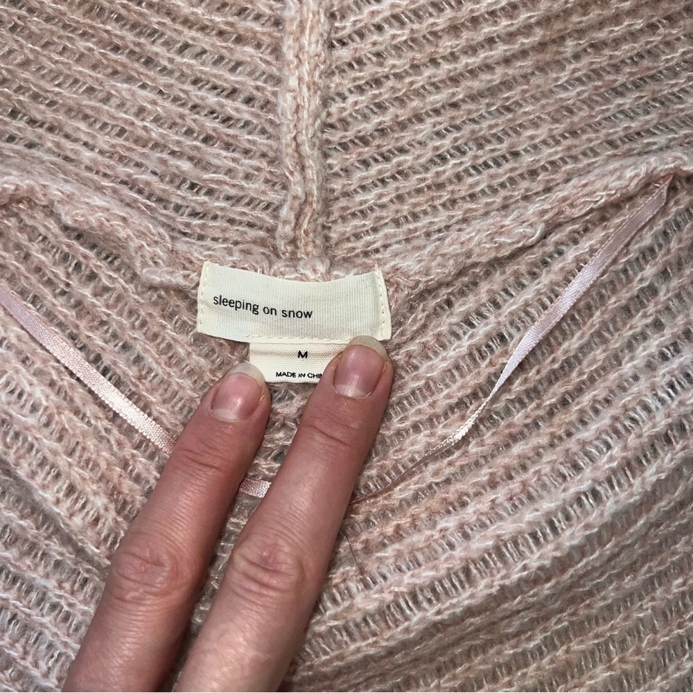 Anthropologie Sleeping on Snow Primula Cocoon Open Cardigan Sweater Pink - Picture 3 of 6